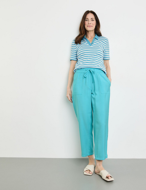 Gestreiftes Poloshirt aus nachhaltiger Baumwolle