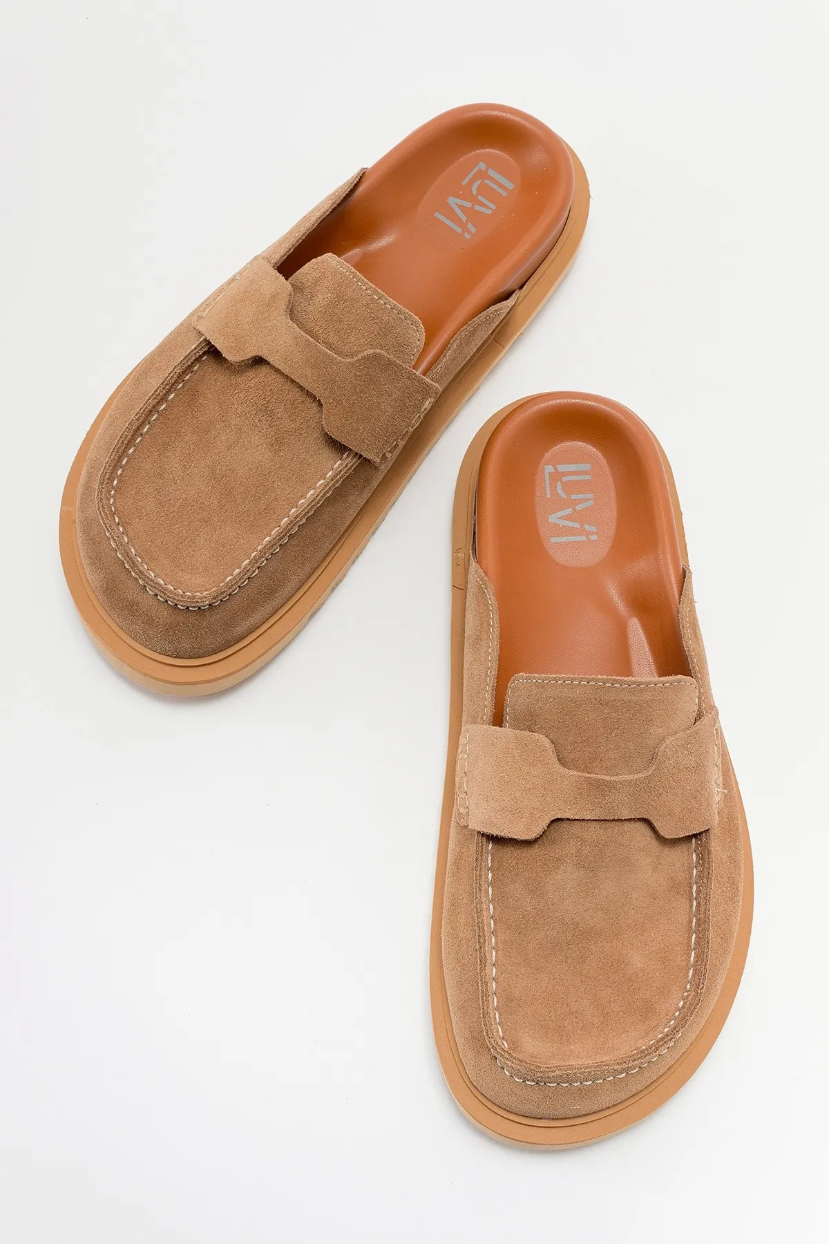 LuviShoes  LAVEN Boden-Wildleder-Damenhausschuhe aus echtem Leder