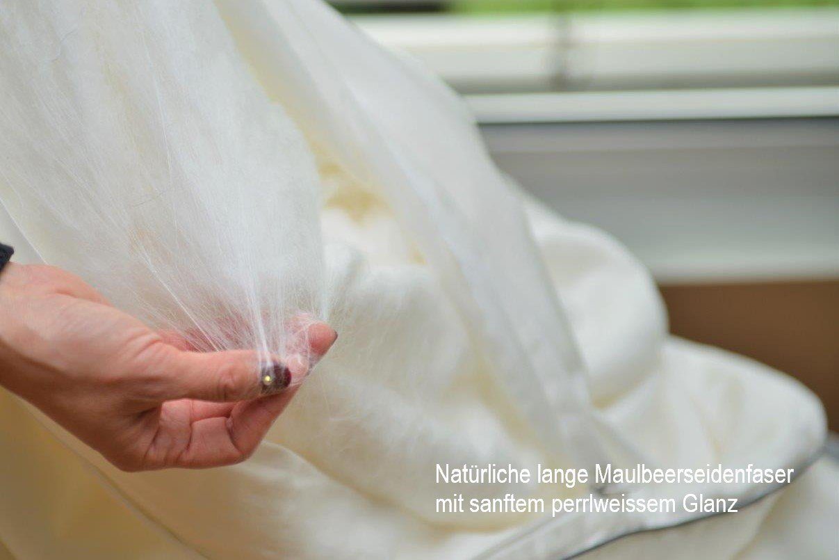Naturfaserbettdecke, Seidendecke, Bettdecke aus reiner Maulbeerseide, orignee, Füllung: 100% Seide, Bezug: 100% Baumwolle, Hypoallergen, schlaffördernd, Garantie für einen erholsamen Schlaf