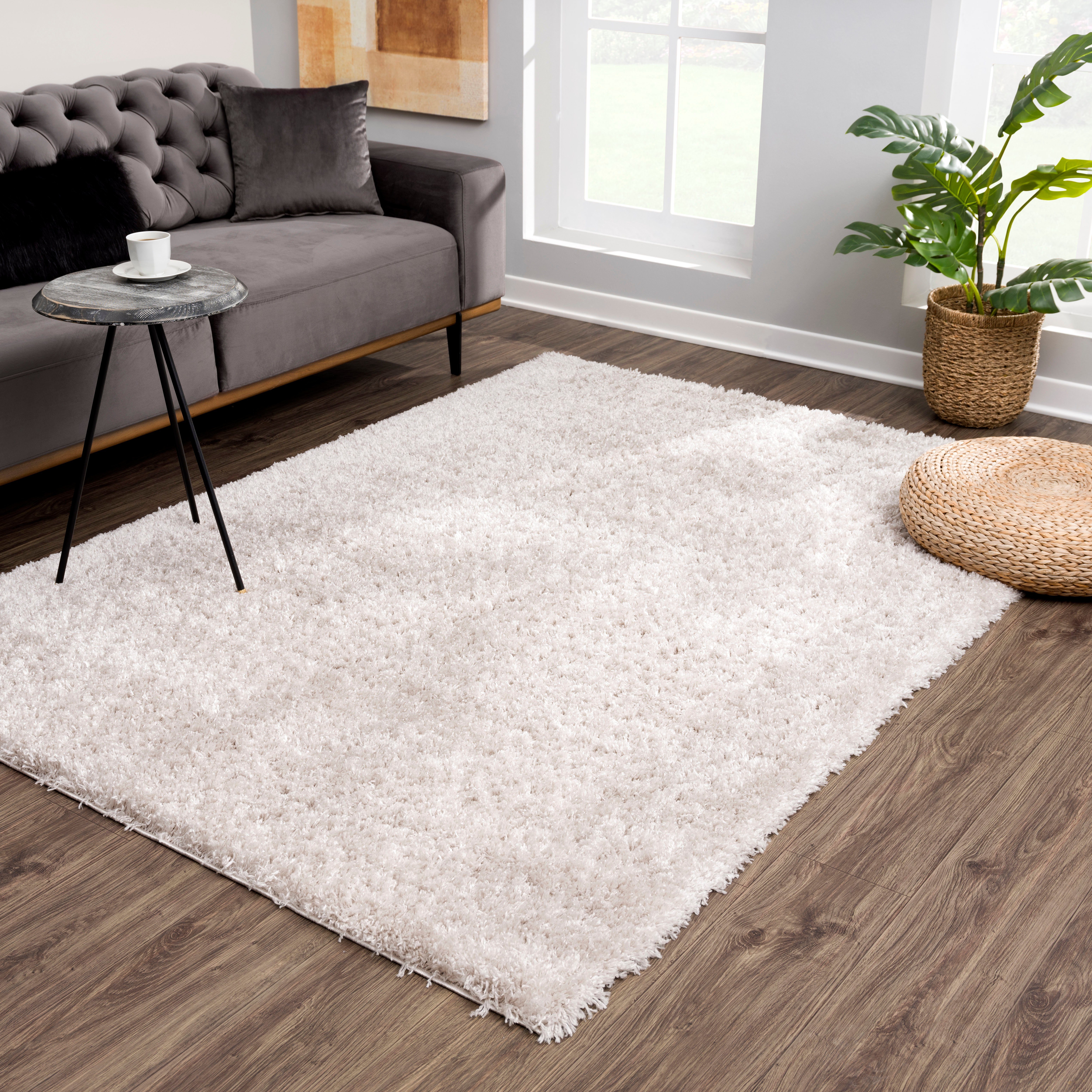 Hochflor-Teppich Porto, Sanat, rechteckig, Höhe: 45 mm, Wohnzimmer, Langflor, Shaggy Teppich