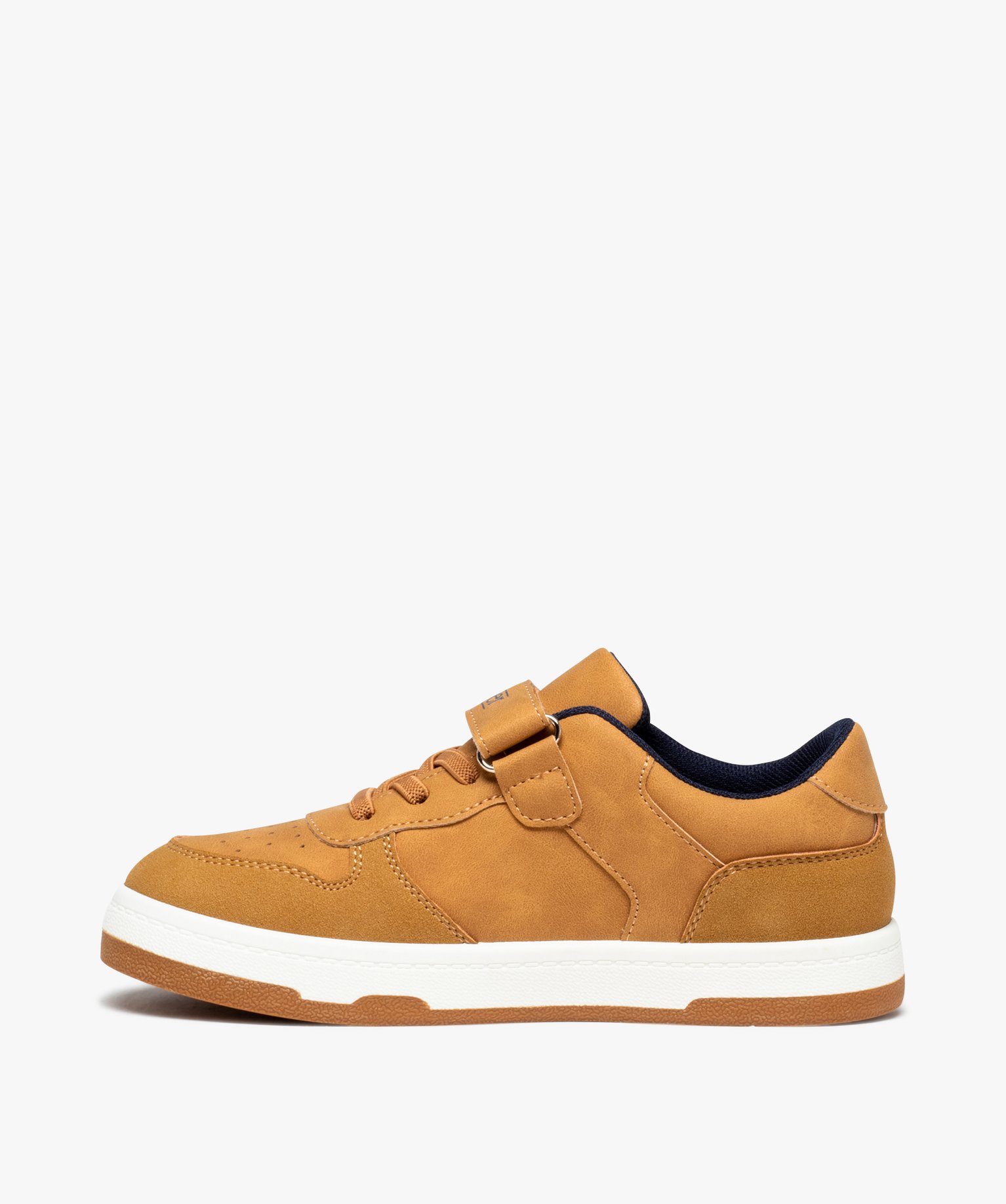 Baskets Garçon unies à scratch et à lacets - Slazenger camel | GEMO