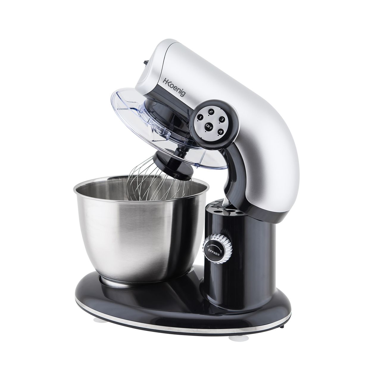 H.Koenig Küchenmaschine KM80 mit 4 Geschwindigkeiten, schwarz