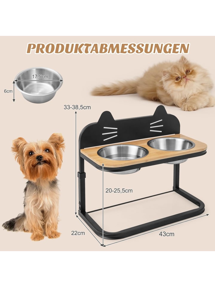 COSTWAY Hundenapf in Schwarz günstig kaufen 43 cm