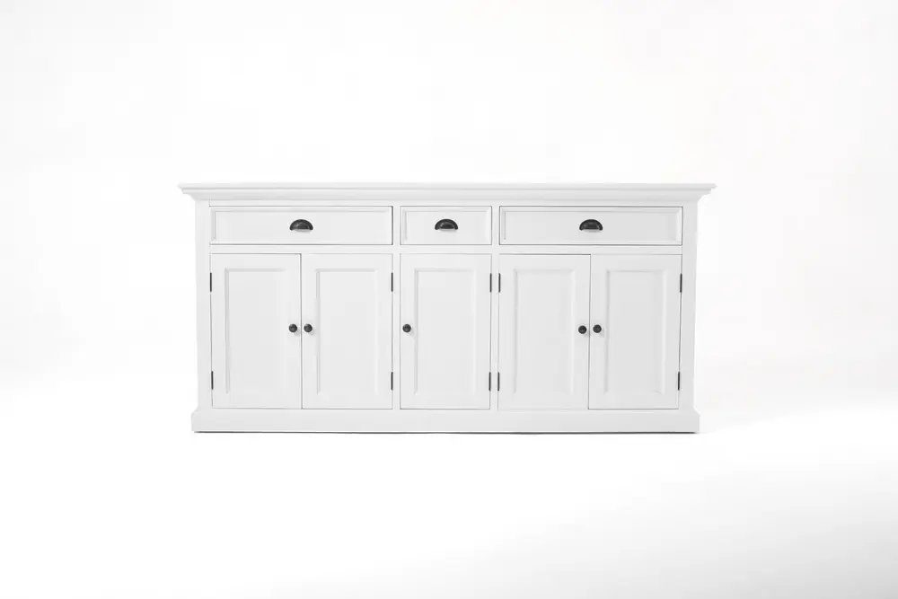 Novasolo Küchenbuffet Halifax Bücherregal 5 Türen und 3 Schubladen