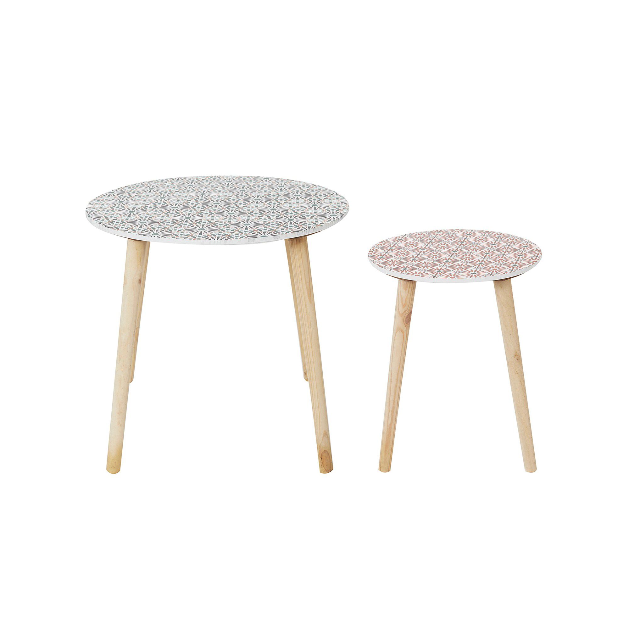 Tables gigognes motifs mosaïque