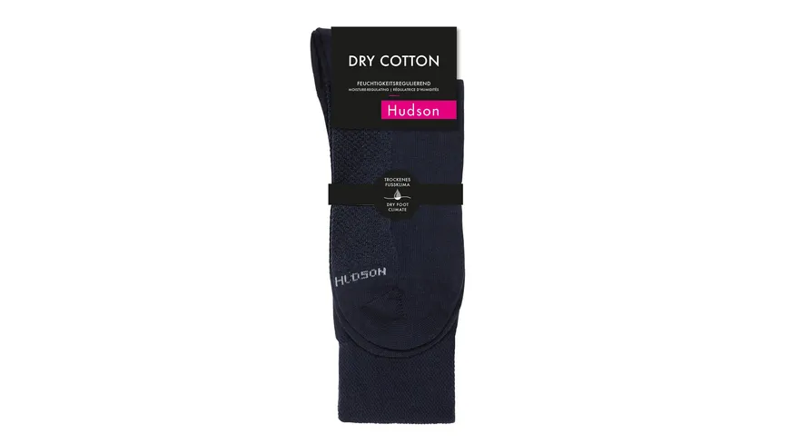 Hudson Herren Socken DRY COTTON druckfrei black