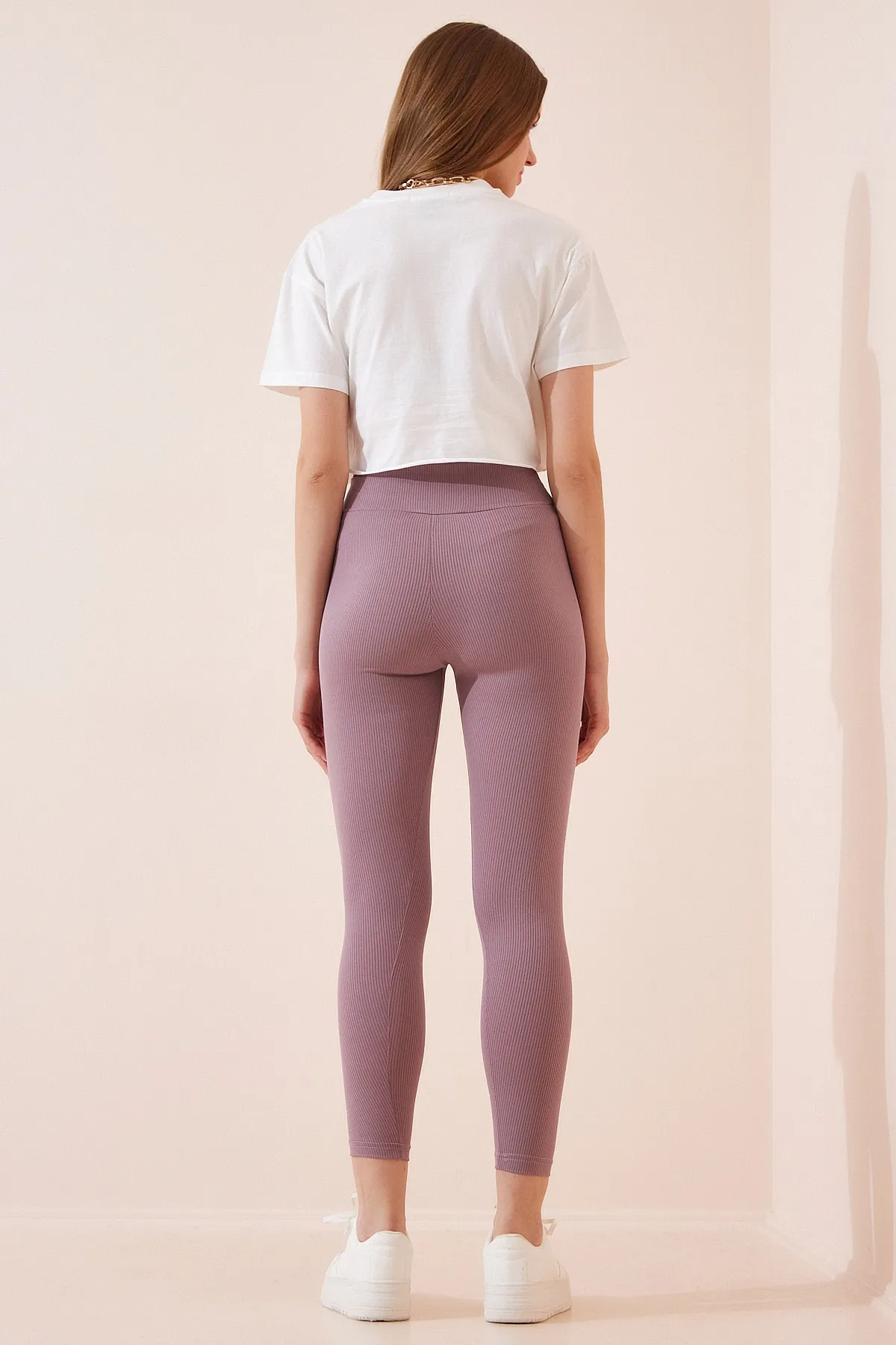 Happiness İstanbul  Leggings - Lila - Hoher Bund