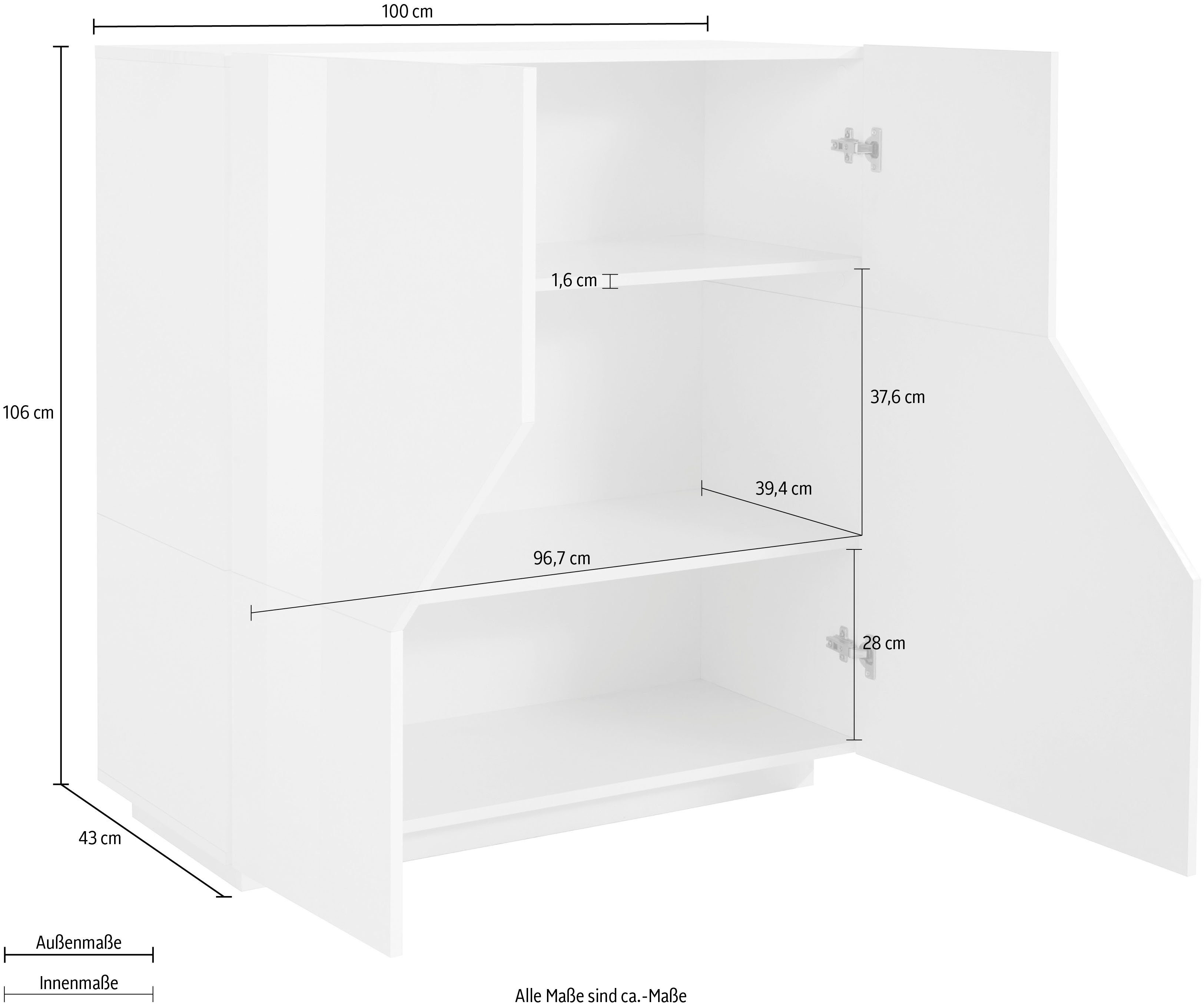 INOSIGN Highboard alien, Höhe ca. 100 cm