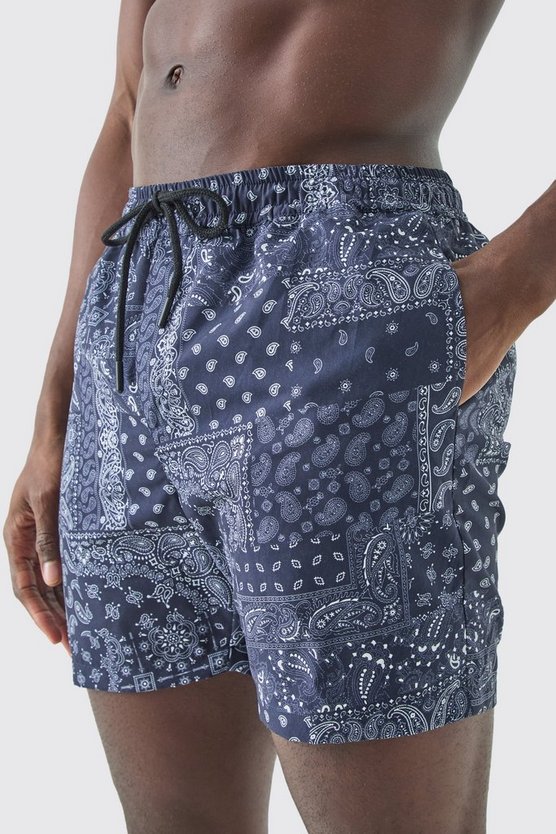 Mittellange Bandana-Badehose