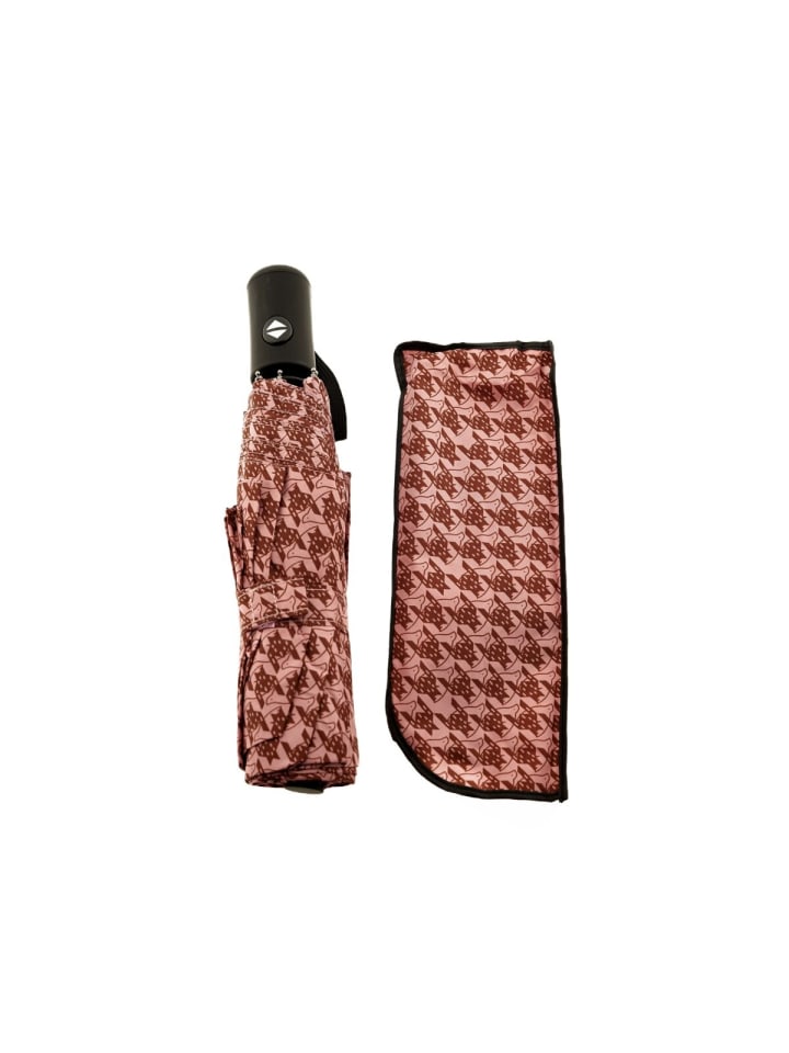 COFI 1453 Kompakter Taschenschirm mit Schutzhülle - leichter PU-Griff in Rosa günstig kaufen onesize