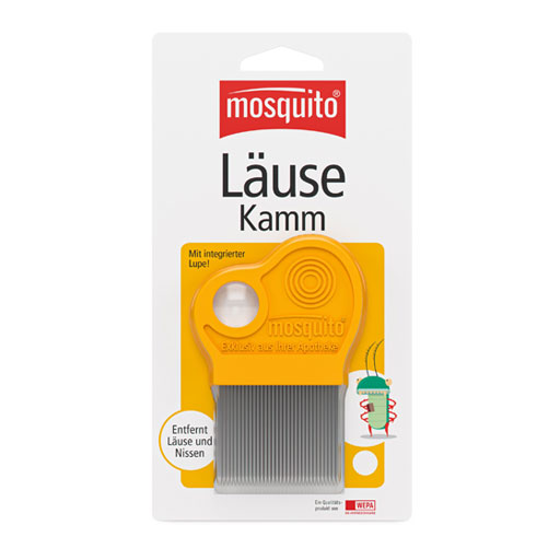 MOSQUITO Nissenkamm Metall mit Lupe  1 St