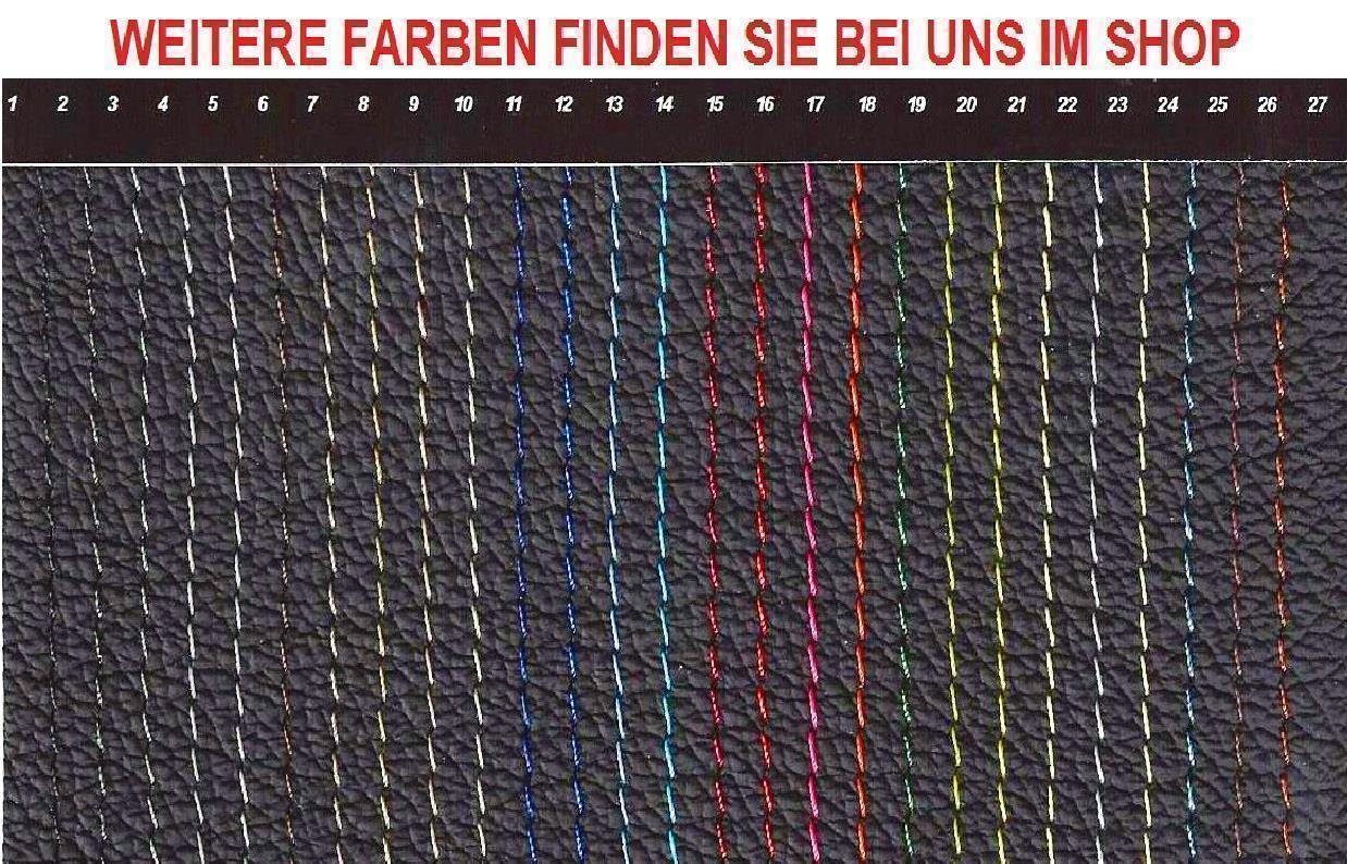 L & P Car Design Lenkradbezug Lenkradhülle Auto in schwarz mit roter Naht, Ø 37 - 39 cm, Echtleder