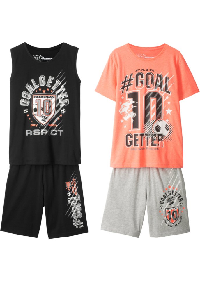 Jungen T-Shirt + Tanktop + Bermudas (4-tlg. Set)