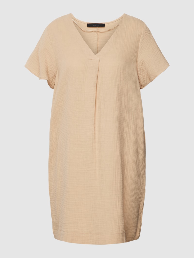 Minikleid mit Strukturmuster Modell 'NATALI' in beige