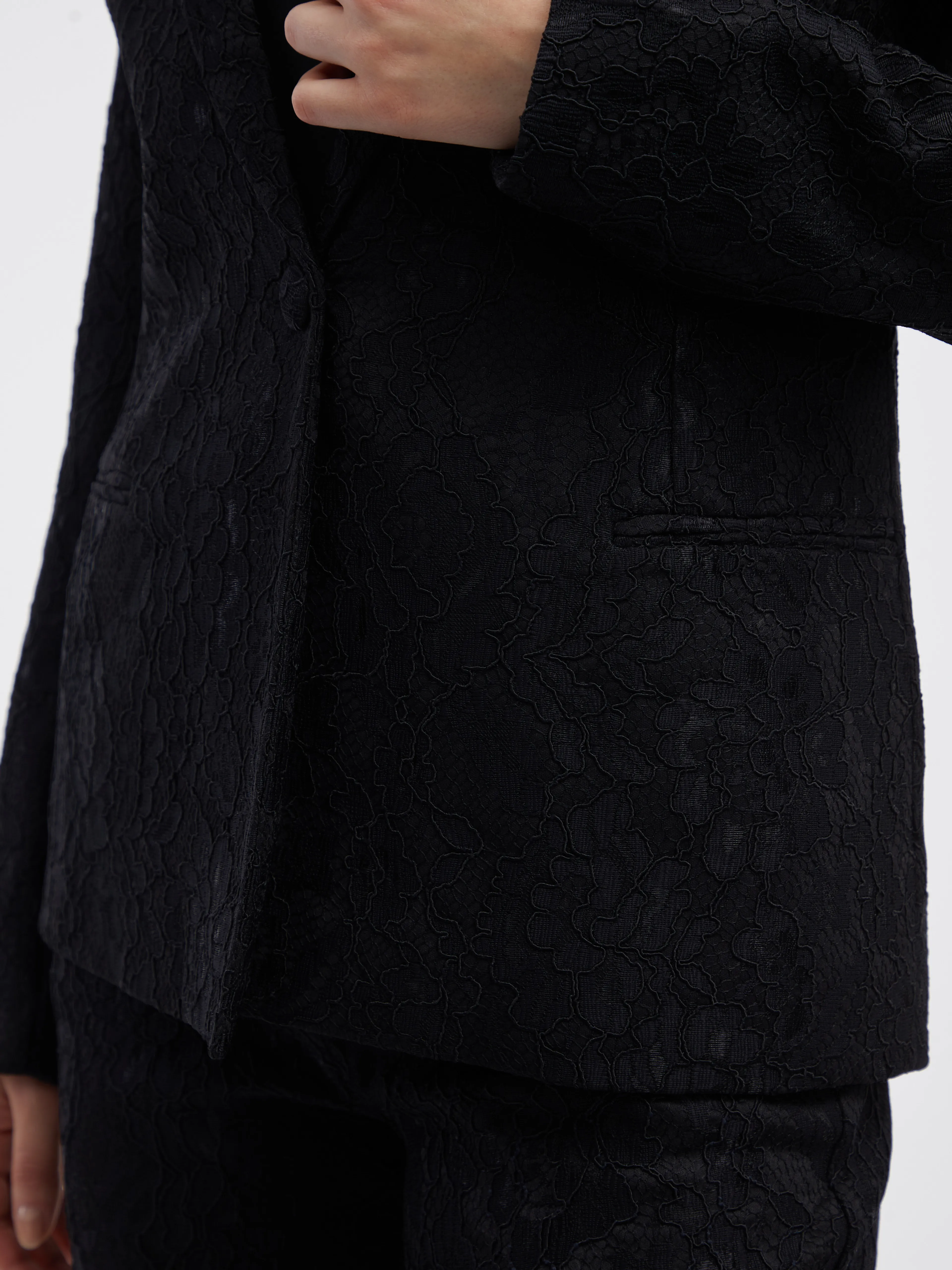 Schwarze gemusterte Damenjacke ORSAY