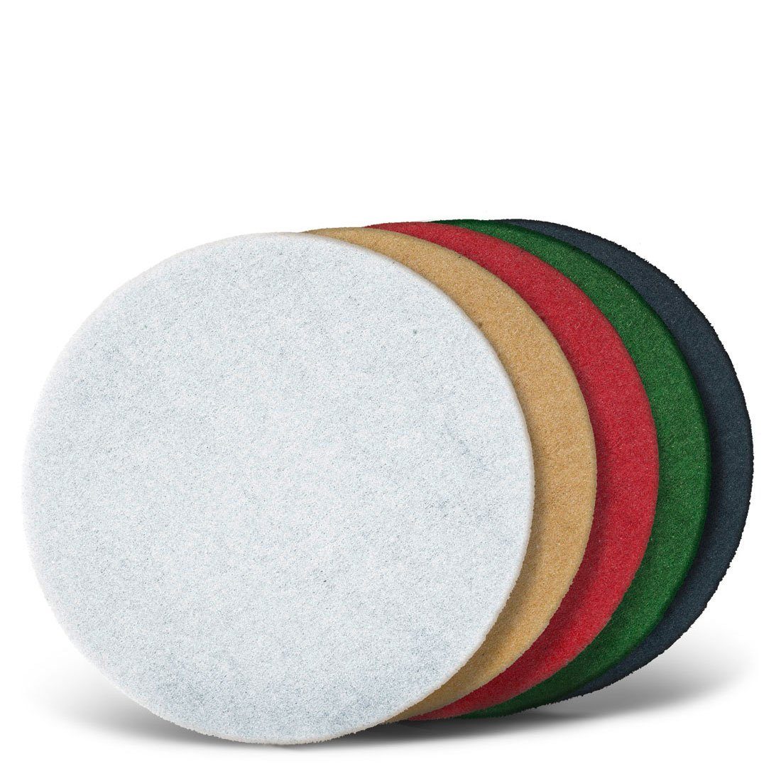 MENZER Polierpad Ø 330 mm Normalpads für Einscheibenmaschinen, Polyester, 10 Stk., weiß