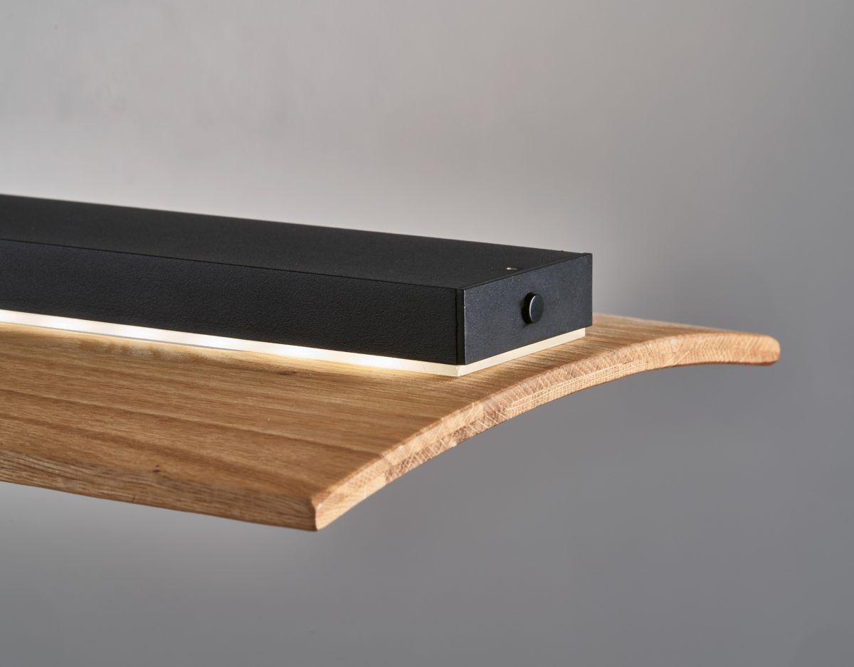 Fischer & Honsel LED Pendellampe Shine-Wood Schwarz