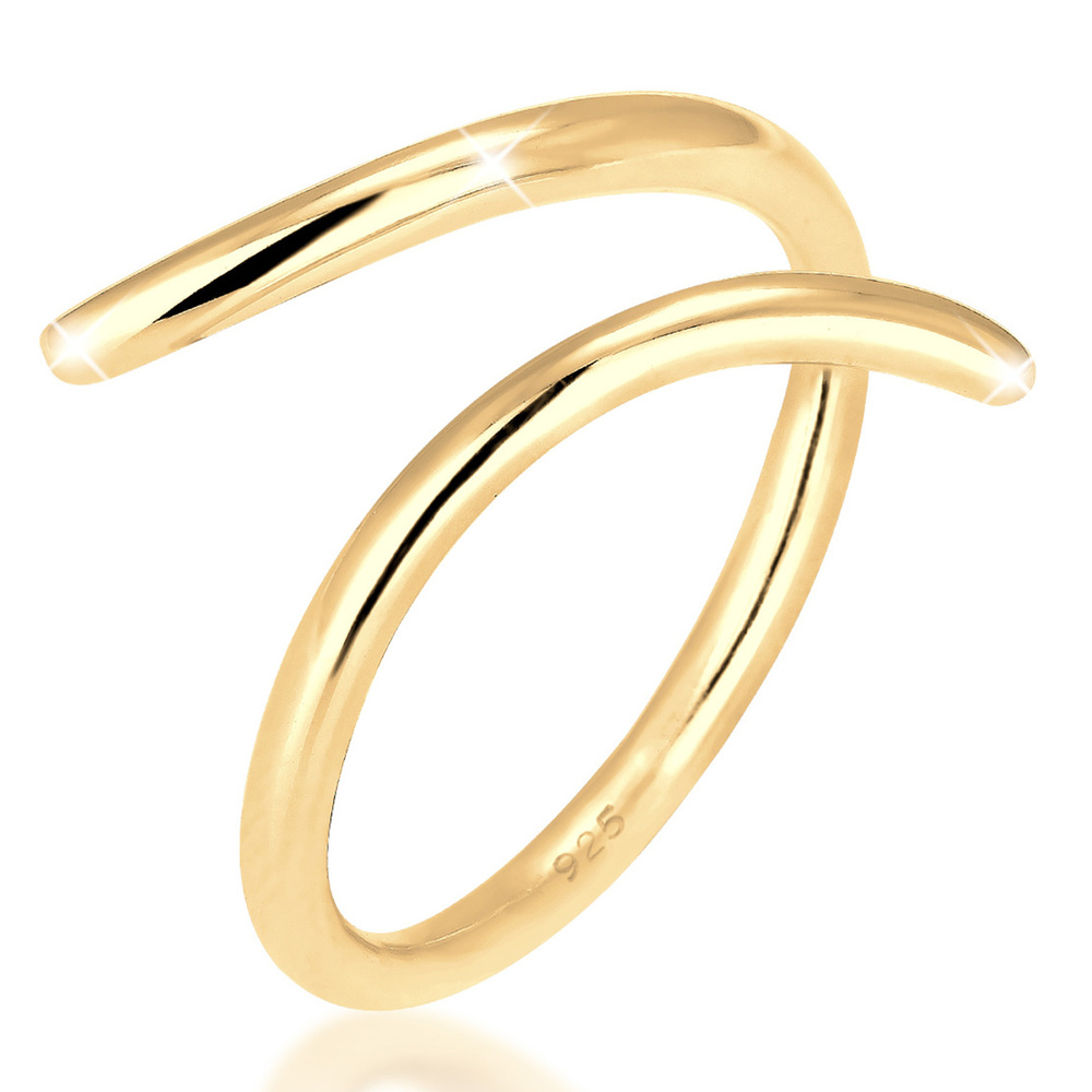 Elli Elli Bague Femmes Enroulement Statement Géo en Argent Sterling 925 Bague