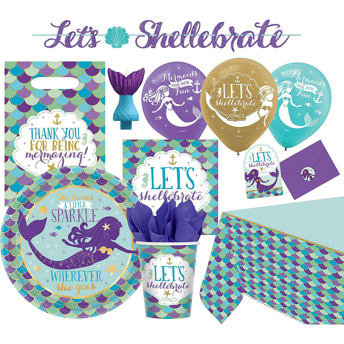 Partyset Mermaid Wishes 56-tgl.