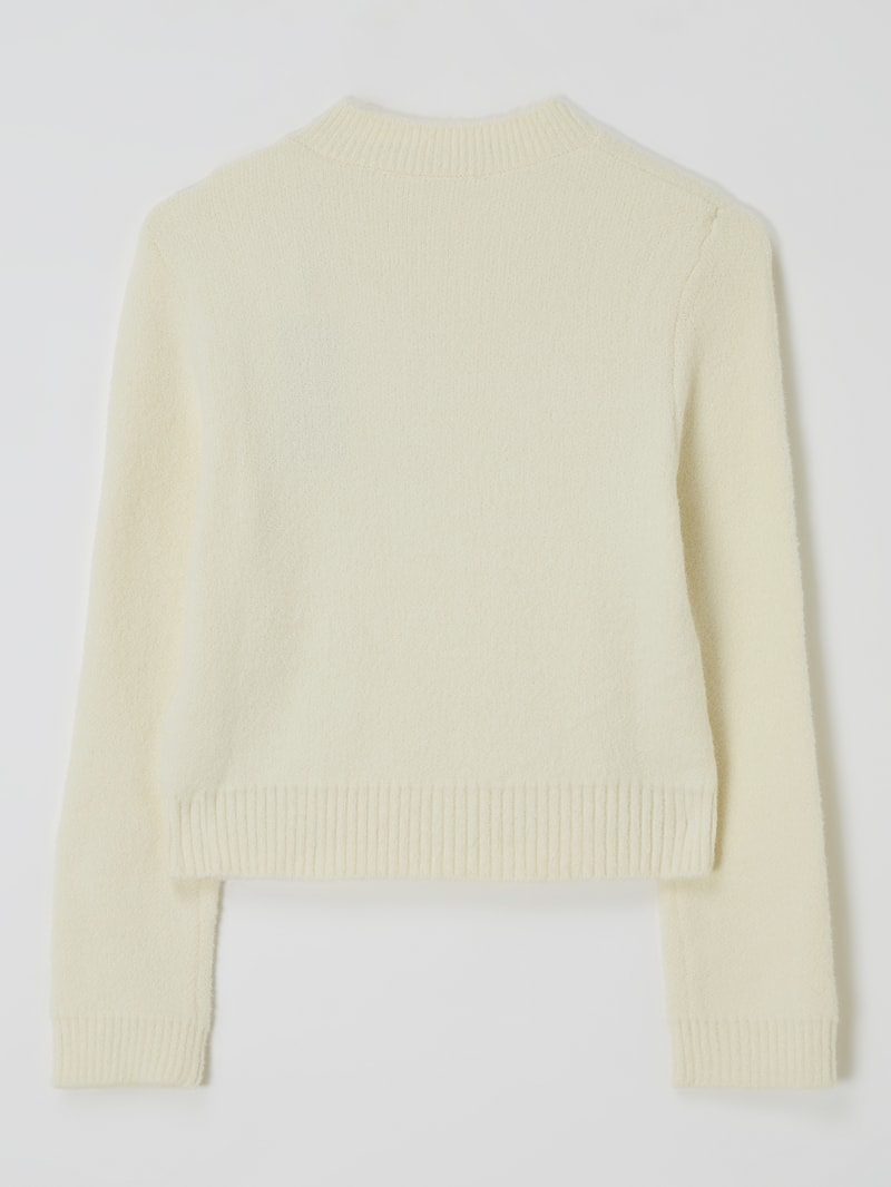 Pullover mit Strasssteinen in offwhite