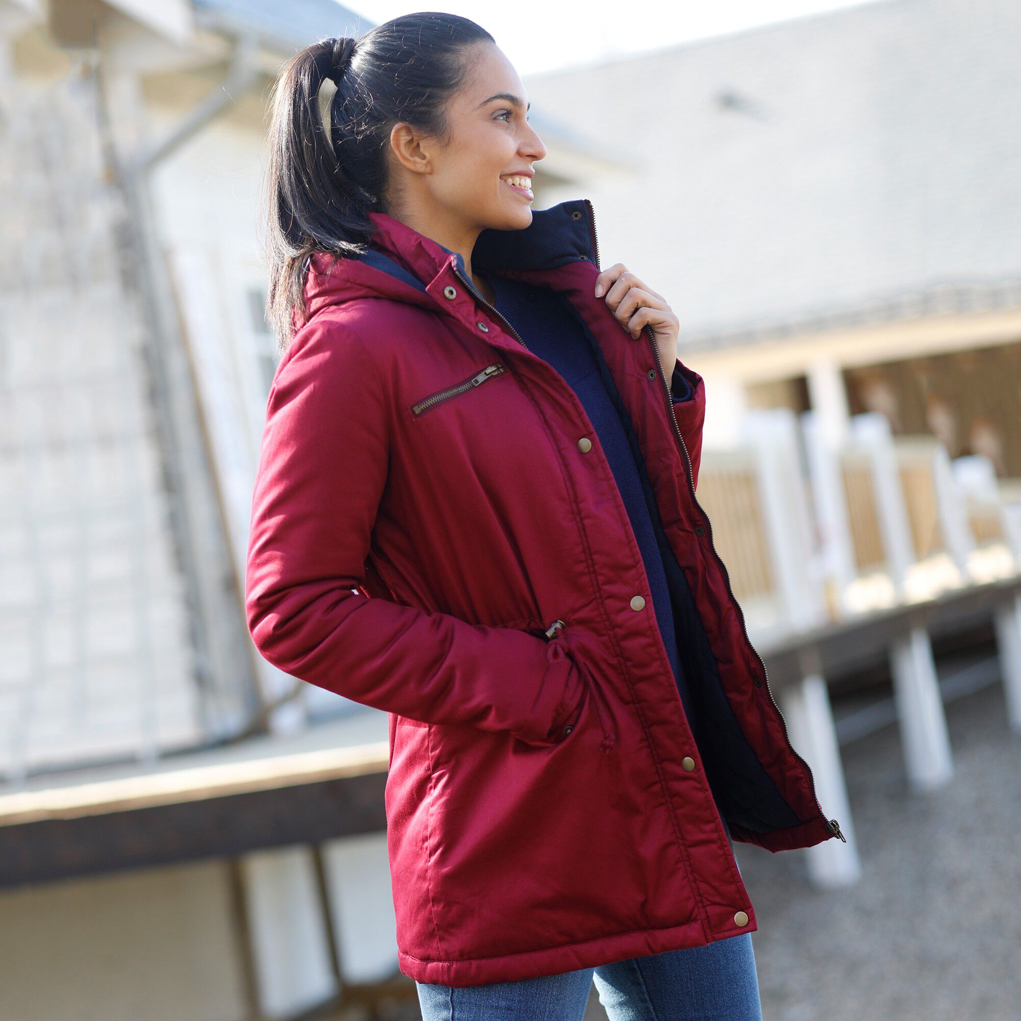 Parka déperlante doublée maille polaire
