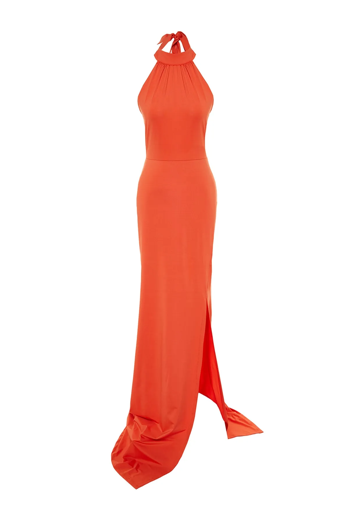 Trendyol Collection  Langes Abendkleid aus Strick mit Granatapfelblüte TPRSS23AE00040