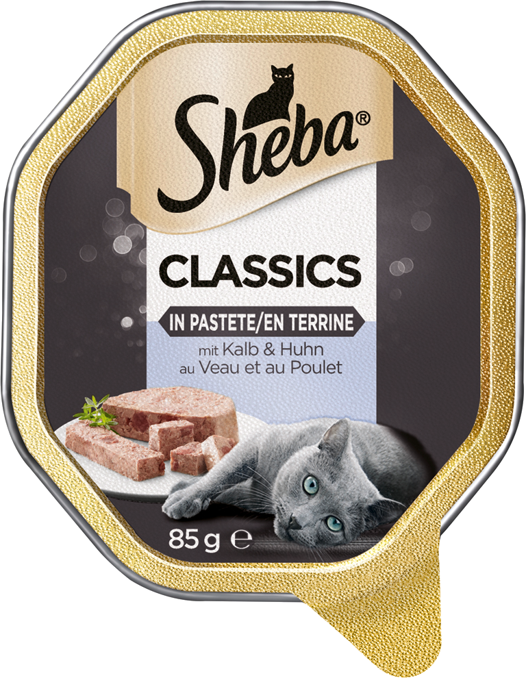 Sheba Nassfutter Sheba Classics in Pastete 22x85g Kalb & Huhn