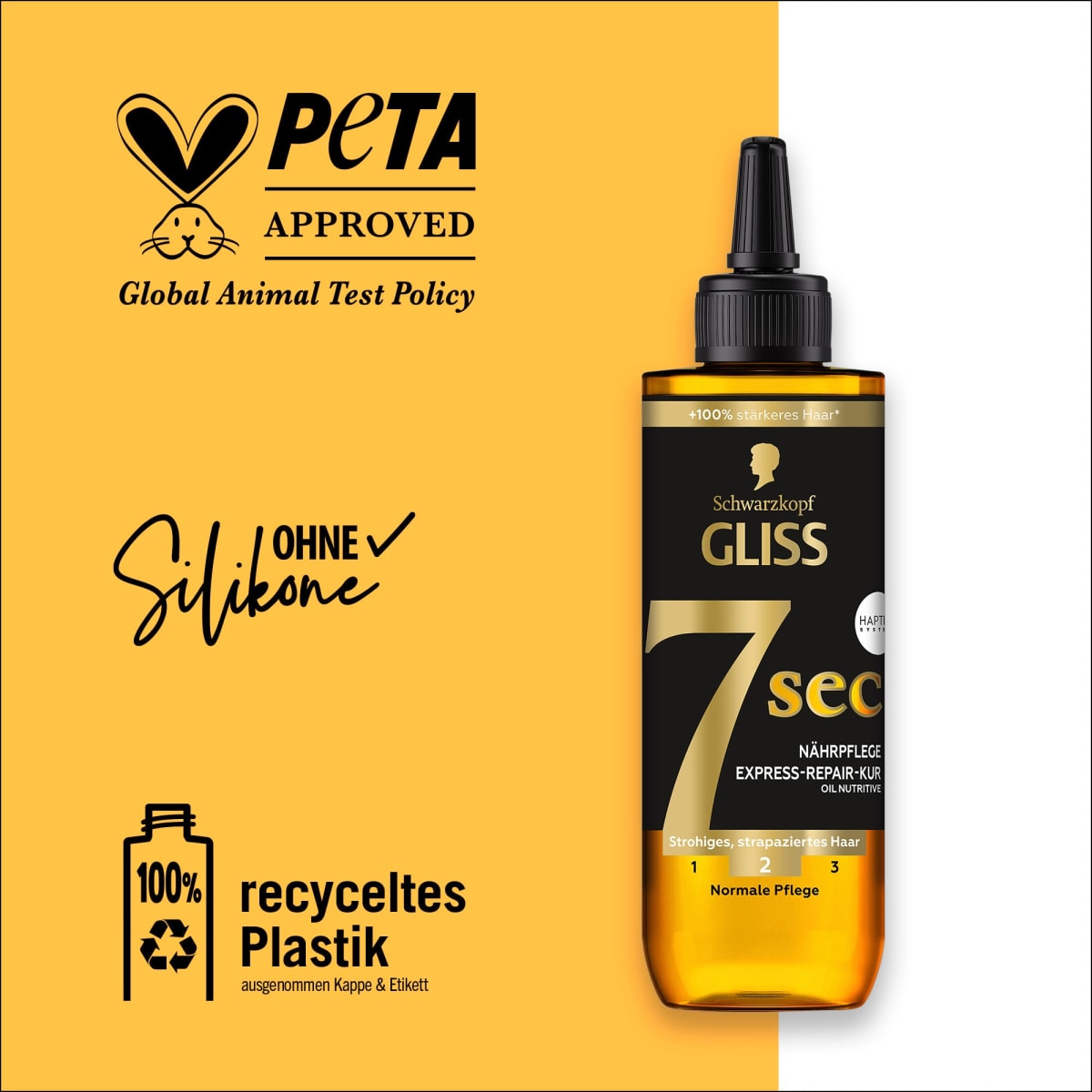 Haarkur 7sec Express-Repair, Oil Nutritive, 200 ml