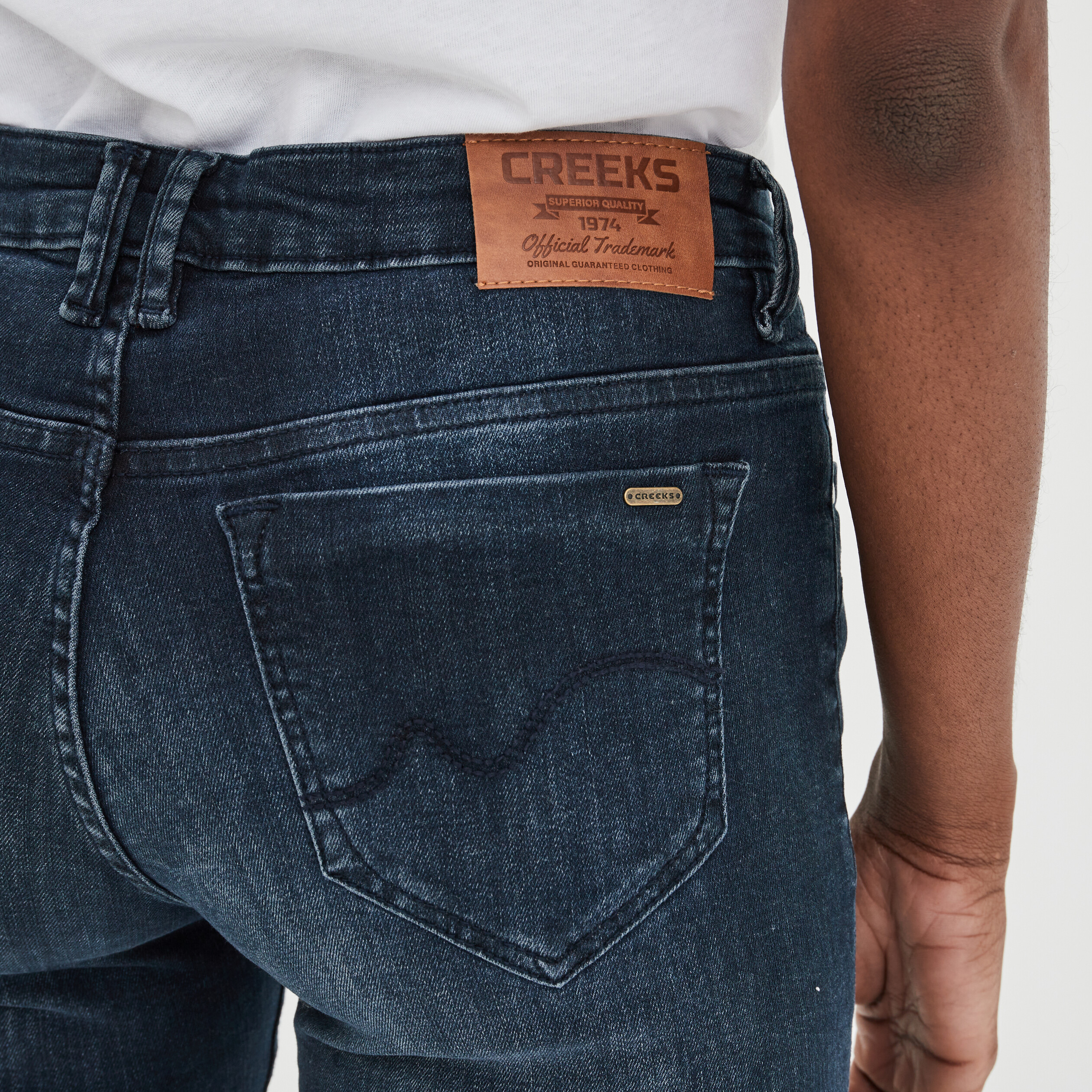 Jeans regular taille basse denim blue black femme | La Halle