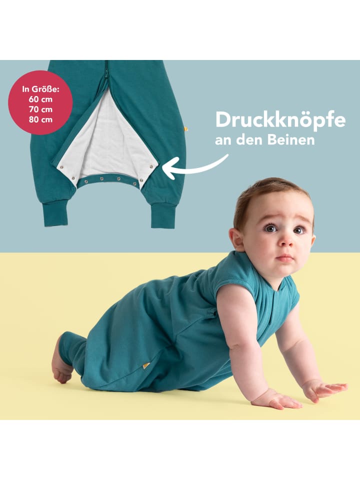 Schlummersack Ganzjahres Schlafsack mit Füßen, 2.5 TOG in Petrol günstig kaufen