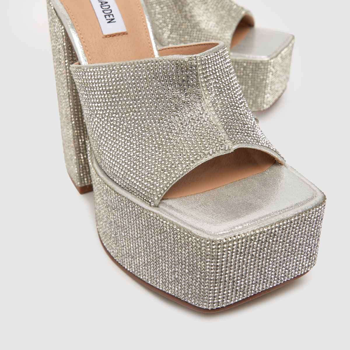 Steve Madden – Trixie-R – Silverfärgade höga klackar