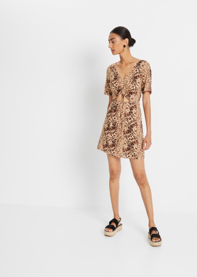 Kleid mit Cut-Out aus nachhaltiger Viskose