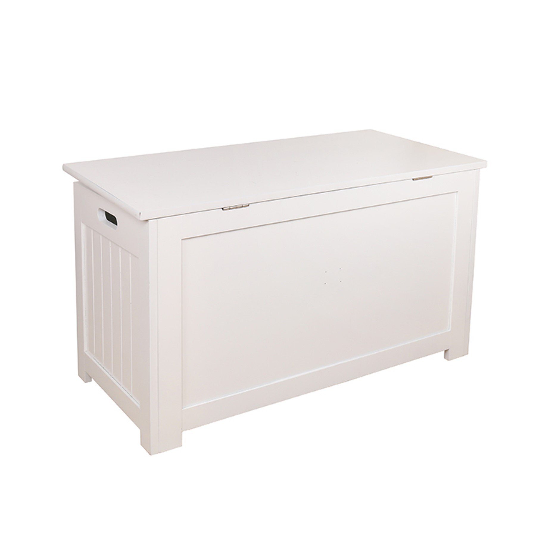 TikTakToo Spielzeugtruhe Truhenbank Sitzbank Spielzeugkiste Aufbewahrungskiste weiss (Soft-Close Deckel, 81x39x47 (LxHxB)