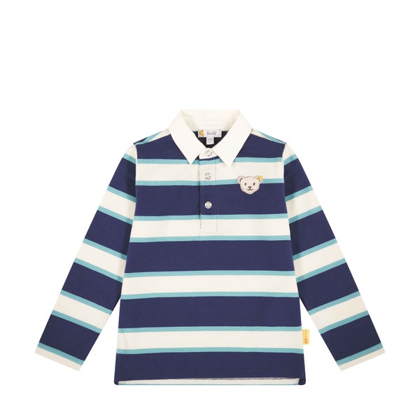 Poloshirt langarm, dunkelblau für Jungs