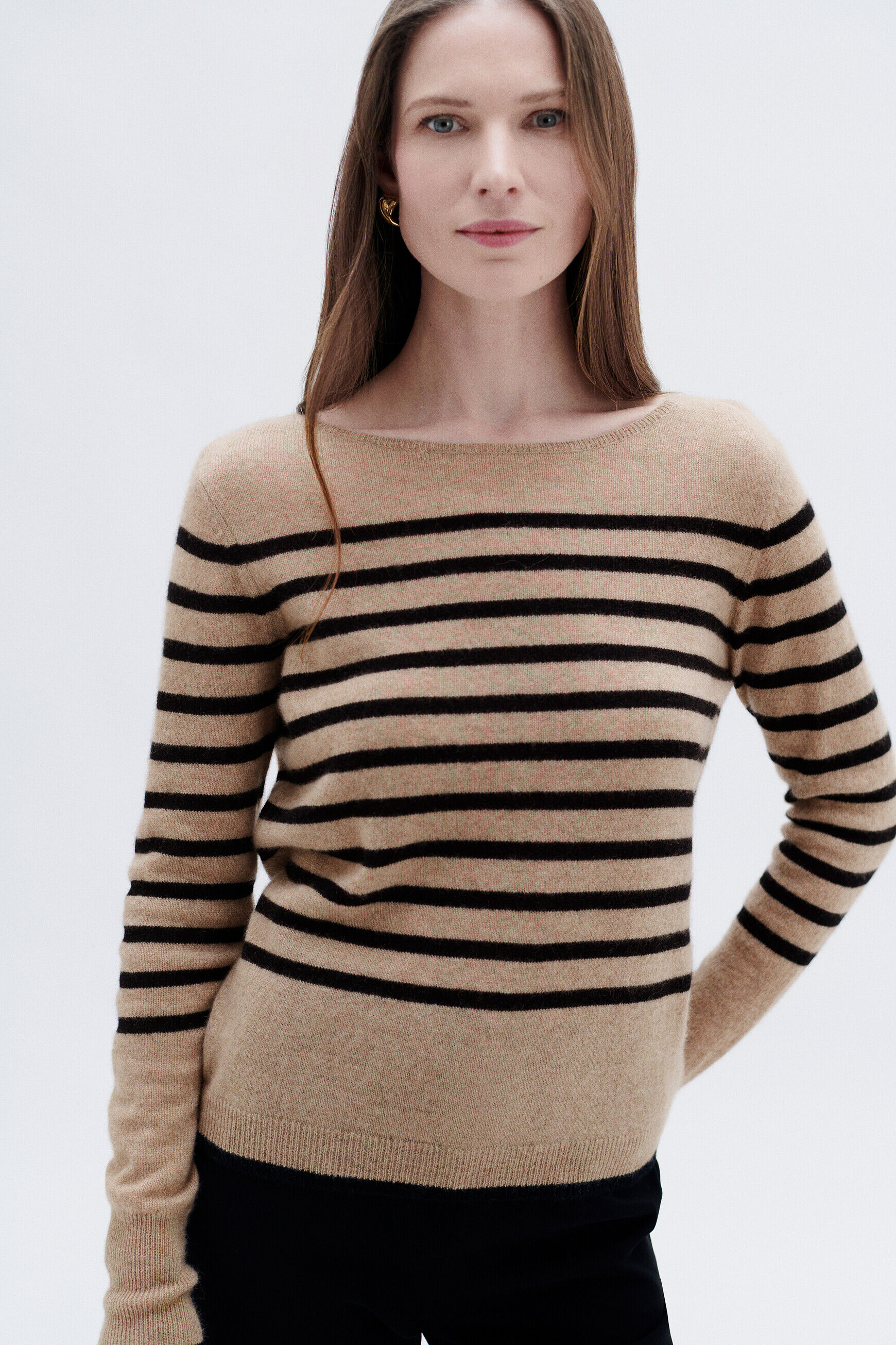 Pull mzoely beige femme