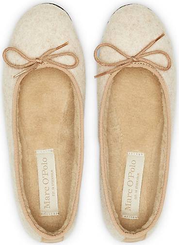 Marc O'Polo Ballerina-Hausschuhe mit flauschigem Teddyfutter