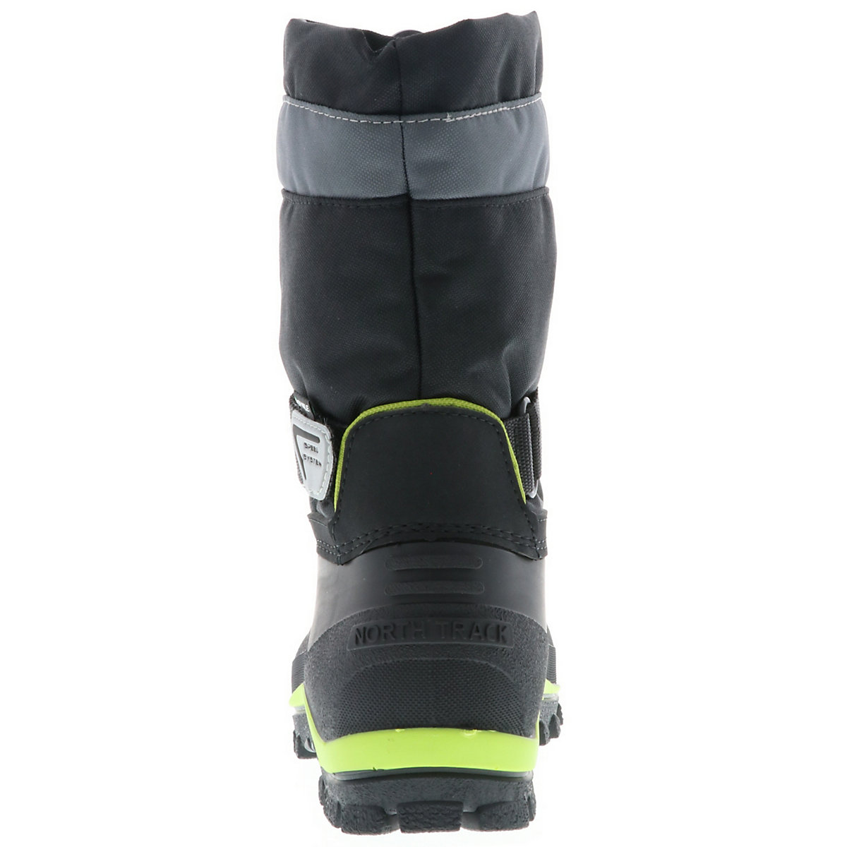 SERAK Kinder Jungen Mädchen gefütterter Winterstiefel Snowboots Klettverschluss schwarz