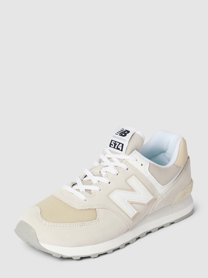 Sneaker mit Label-Details in beige