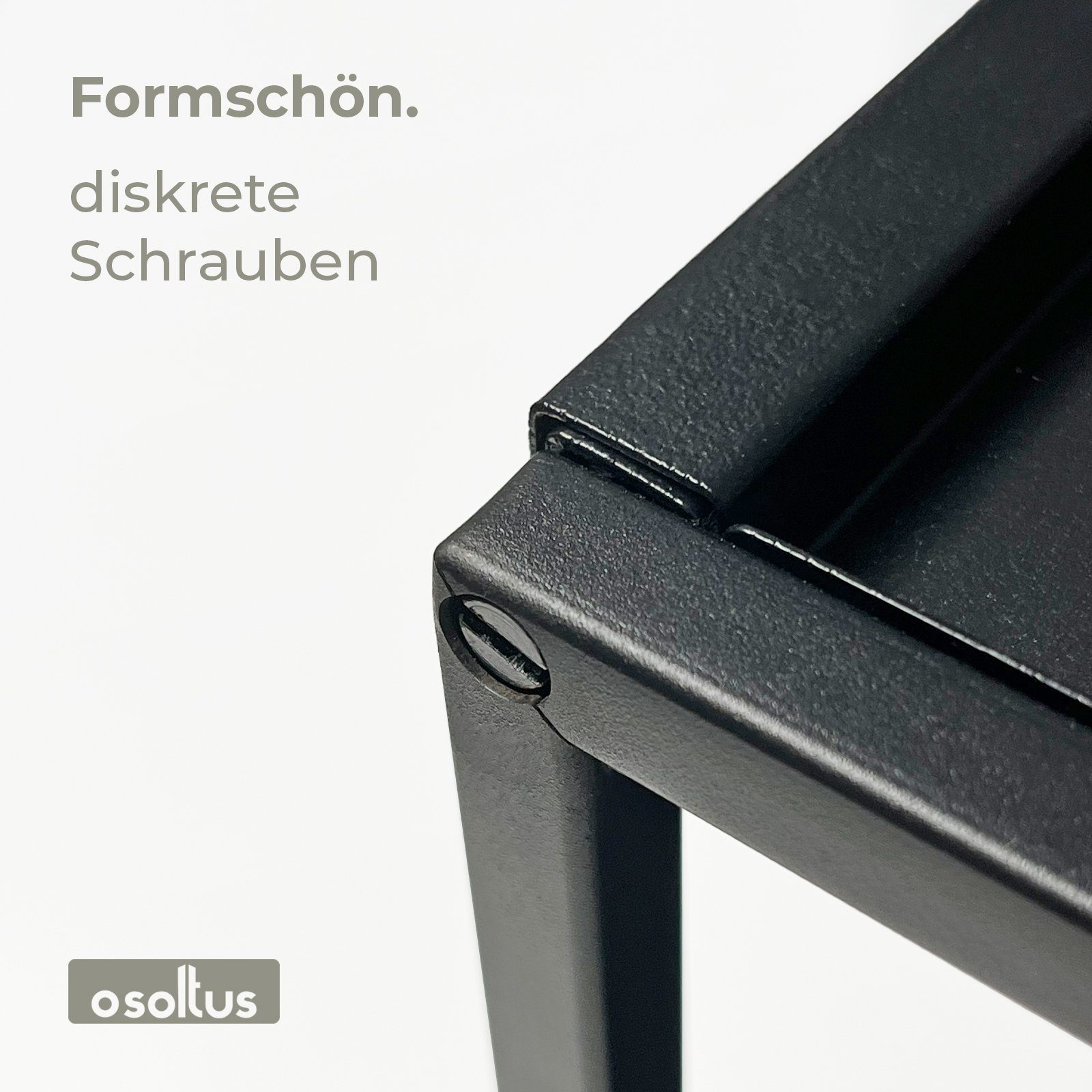 osoltus Raumteiler osoltus cube Wandregal schwarz Metall 60x25x35cm