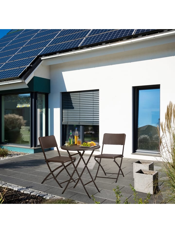 relaxdays 3 tlg. Gartenmöbel Set in Braun günstig kaufen onesize