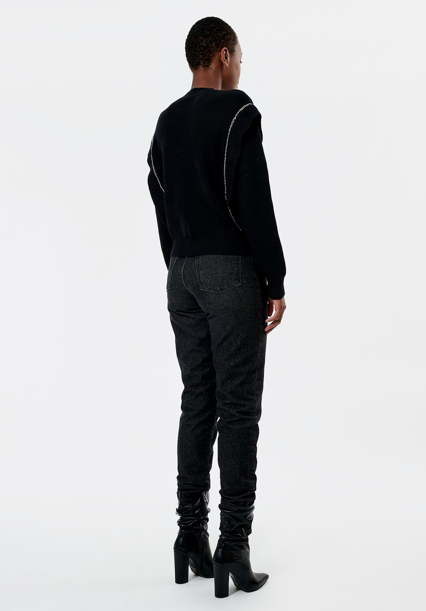 PEDRO  Pull noir femme