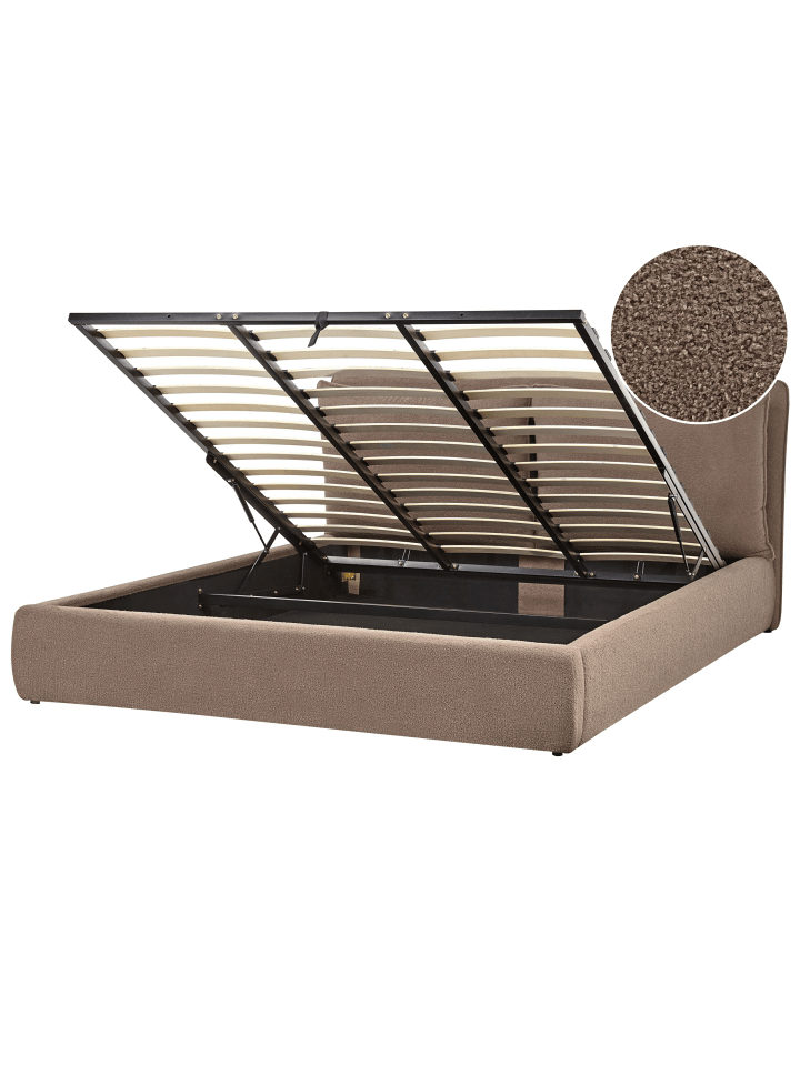 Beliani Doppelbett BAJONNA in Beige - (W) 204 x (H) 102 x (L) 235 cm günstig kaufen onesize