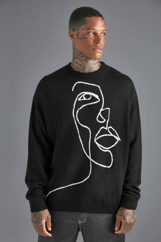 Oversize Pullover mit Print