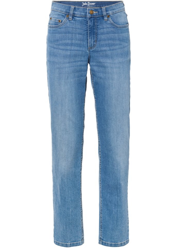 Straight Komfort-Stretch-Jeans, verkürzt