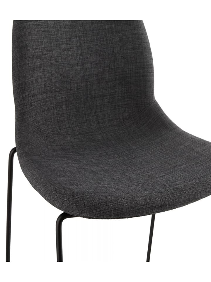 KADIMA DESIGN Barhocker Sitz 75 cm Metall Textilien | Industrial Chic Stil in Anthrazit günstig kaufen onesize