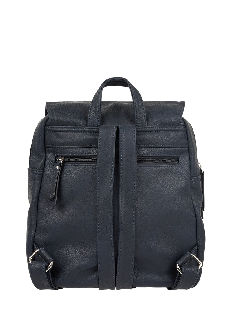 Rucksack in Leder-Optik in marineblau