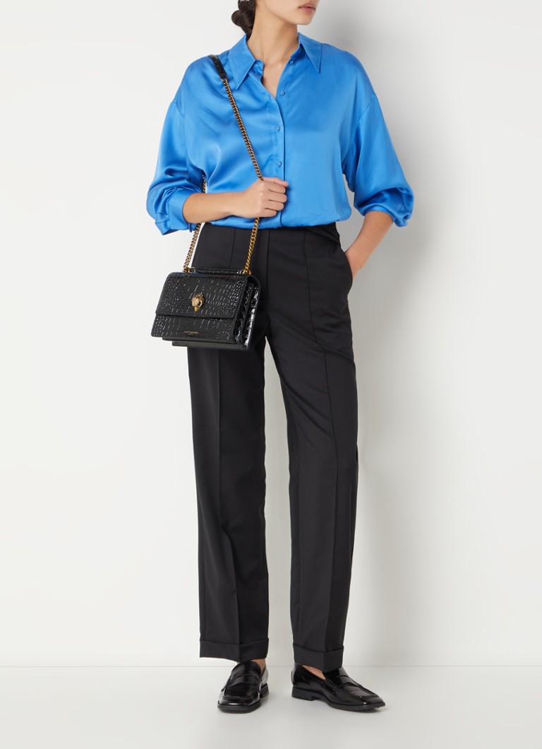 Borsa a tracolla Kurt Geiger in pelle con texture effetto coccodrillo.