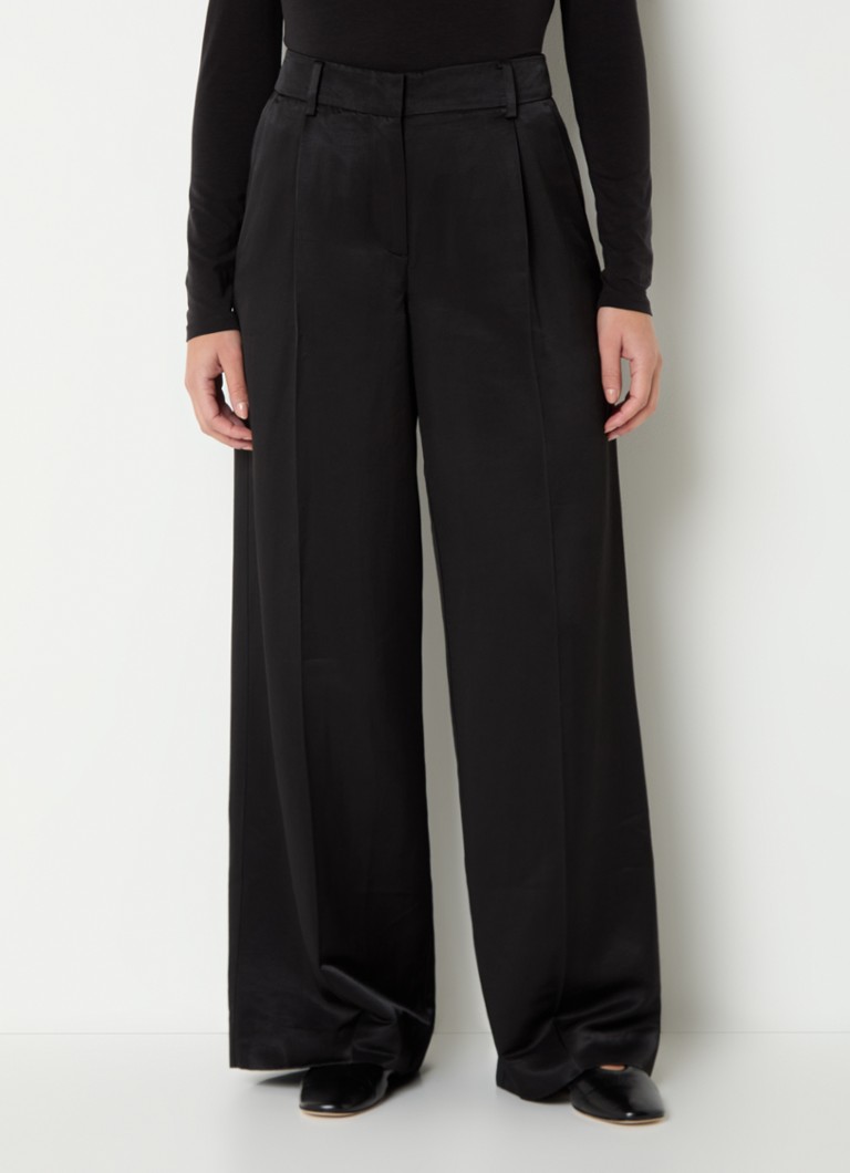 MSCH Copenhagen  Ulla high waist wide fit pantalon met steekzakken