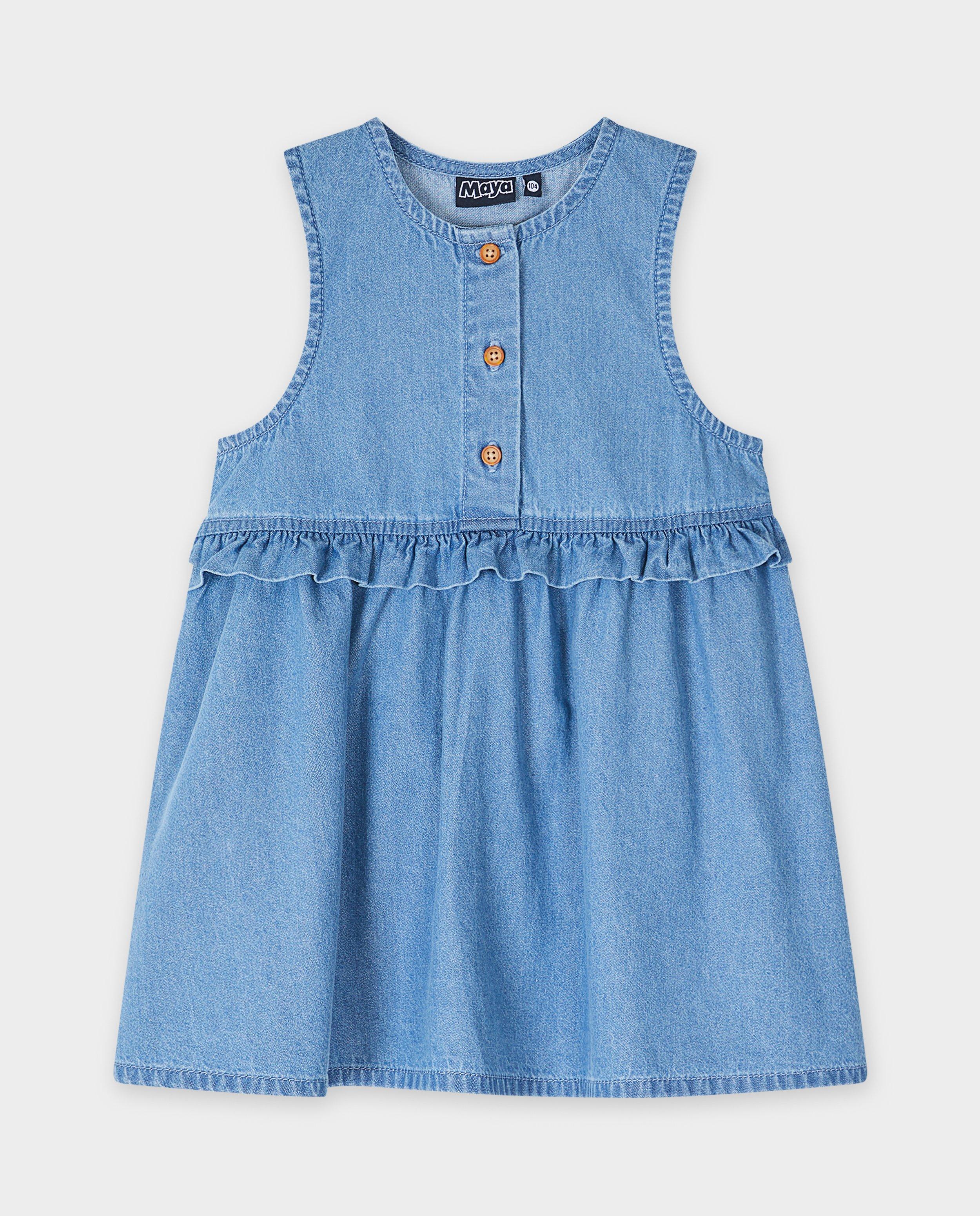Rochie Maya fără mâneci din denim albastru deschis