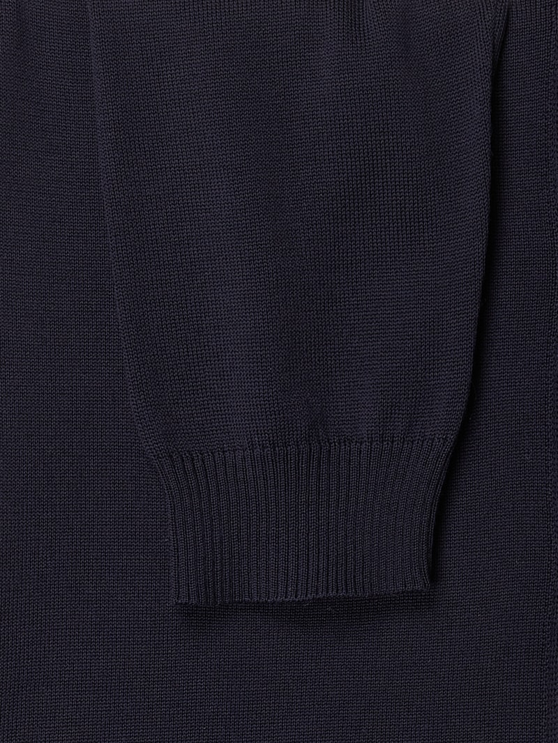Cardigan aus Schurwolle in marineblau
